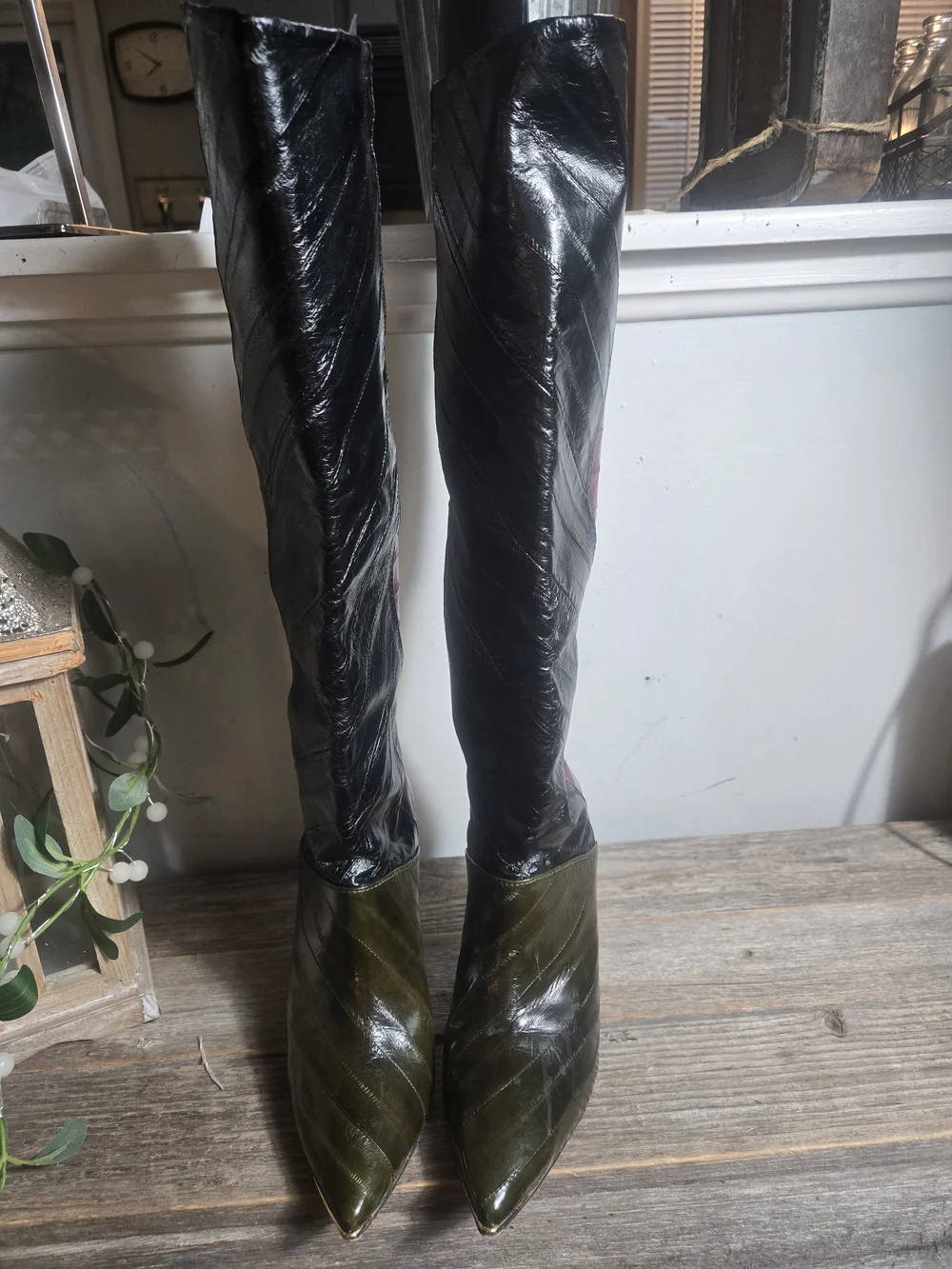 Tory Burch LILA 90MM Eel Leather Tri Color Boot
